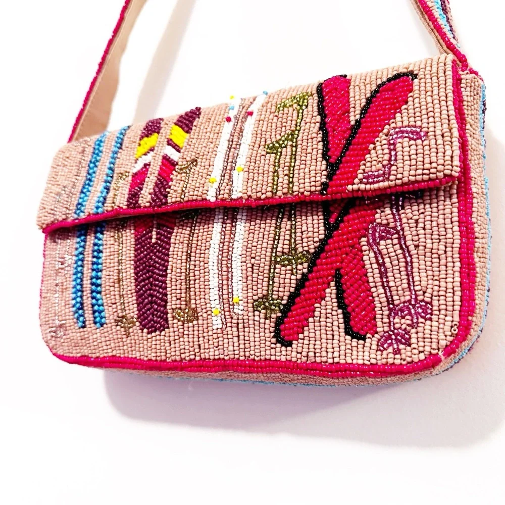 Anthropologie The Fiona Beaded Bag: Winter Icon Edition OG Ski - Picture 7 of 8